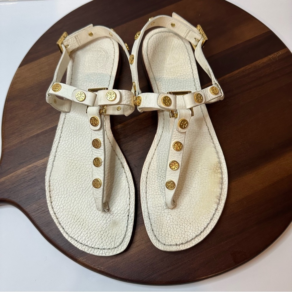 Tory Burch Sandals With Gold Accents